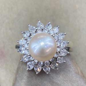 115-14950 Pearl and Diamond Rings