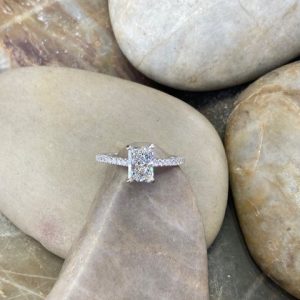 342-10581 Emerald Cut Engagement Ring