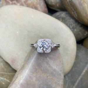 340-12719 Halo Engagement Ring