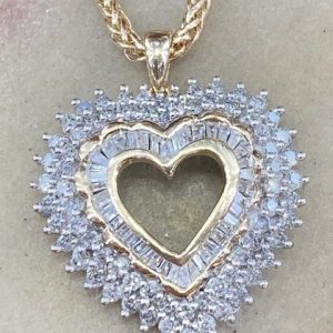 116-13600 DIAMOND HEART NECKLACE