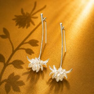 Chrysanthemum Drop Earrings– From the Botanical Garden Collection