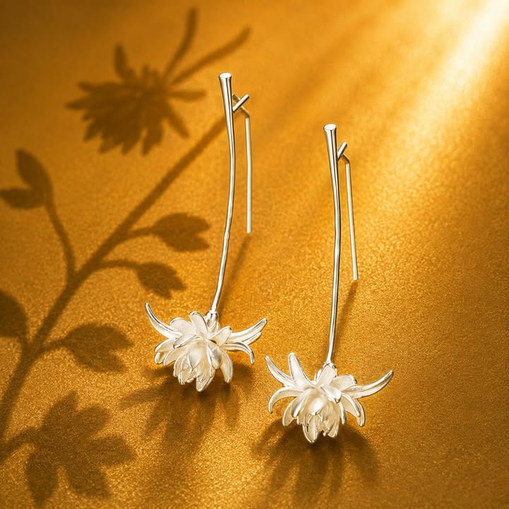 Chrysanthemum Drop Earrings– From the Botanical Garden Collection