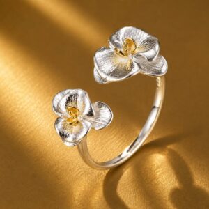 Double Phalaenopsis Orchid Open Ring– From the Botanical Garden Collection