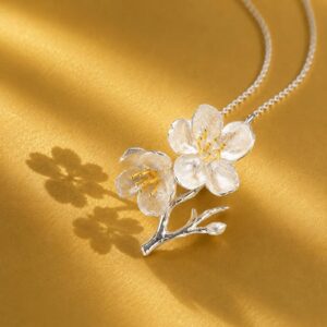 Cherry Blossom Branch Necklace– From the Botanical Garden Collection