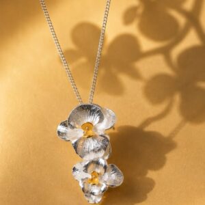 Double Orchid Pendant– From the Botanical Garden Collection