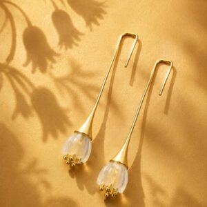 Lily of the Valley Dangly Earrings– From the Botanical Garden Collection