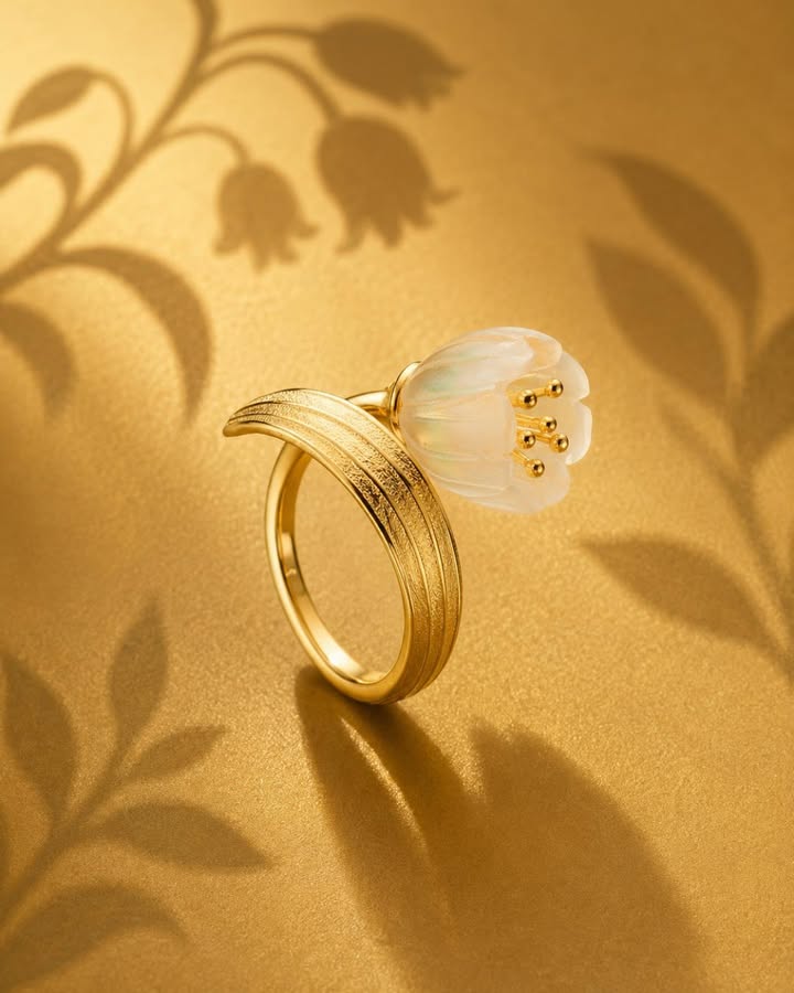 Lily of the Valley Wrap-Around Ring – From the Botanical Garden Collection