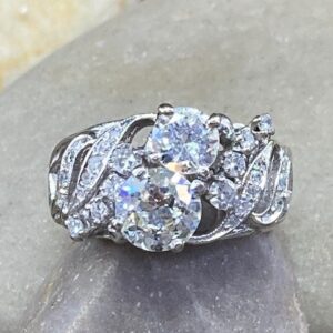 115-17301  VINTAGE DIAMOND RING 1.98 ct