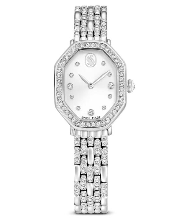 Dextera Octagon watch Swiss Made, Metal bracelet, Silver Tone, Stainless steel