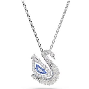 Swan pendant Mixed cuts, Swan, Blue