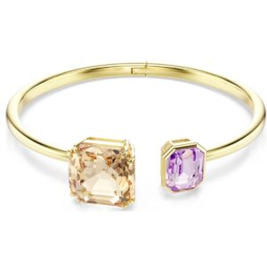 Millenia bangle Octagon cut, Multicoloured, Gold-tone plated (M)
