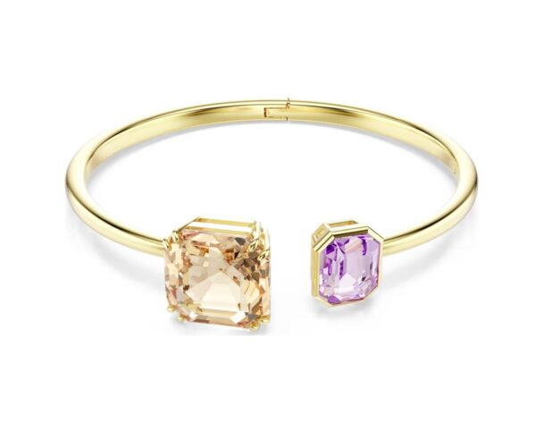 Millenia bangle Octagon cut, Multicoloured, Gold-tone plated (M)