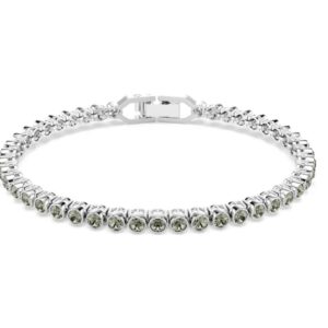 Imber Emily Tennis bracelet Round cut, Black, Rhodium plated (M)