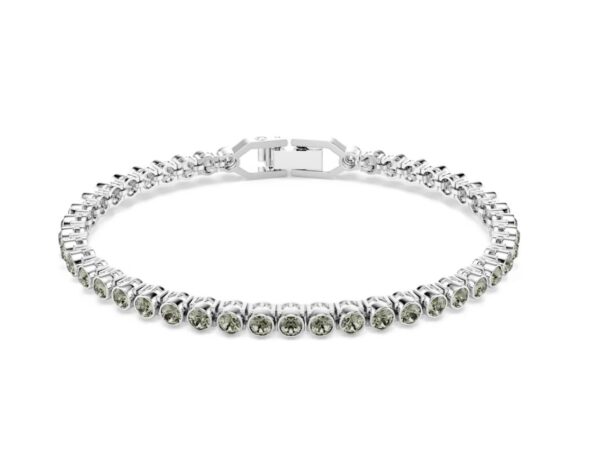 Imber Emily Tennis bracelet Round cut, Black, Rhodium plated (M)