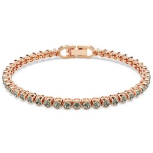 Imber Emily Tennis bracelet Round cut, Black, Rose gold-tone plated (M)