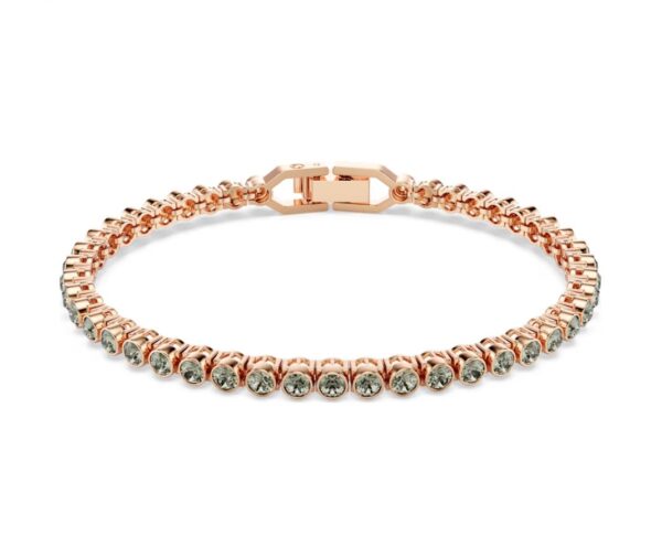 Imber Emily Tennis bracelet Round cut, Black, Rose gold-tone plated (M)