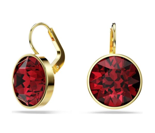 Bella drop earrings Round cut (RED)
