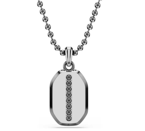 Dextera Octagon pendant Octagon shape, Round cut, Black, Ruthenium plated - Image 2