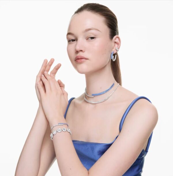 Sublima earrings White, Rhodium plated - Image 2