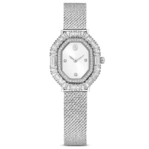 Matrix octagon watch Metal bracelet, Silver Tone, Stainless steel