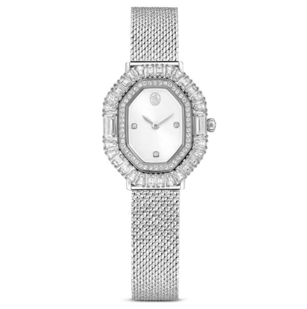 Matrix octagon watch Metal bracelet, Silver Tone, Stainless steel