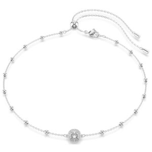 Una Angelic pendant Round cut, Double sided motifs, White, Rhodium plated