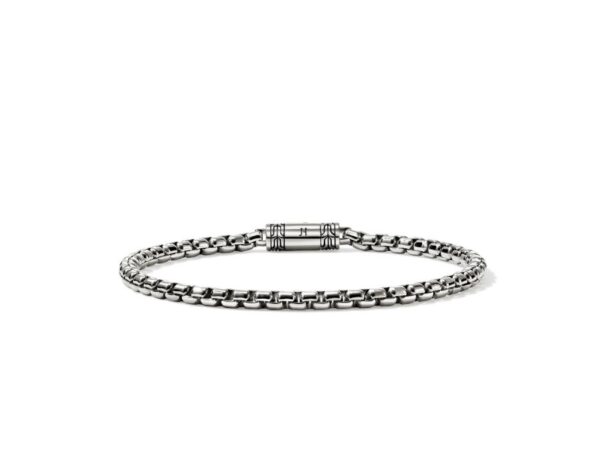 Box Chain Bracelet, Sterling Silver, 3.7MM (Large)
