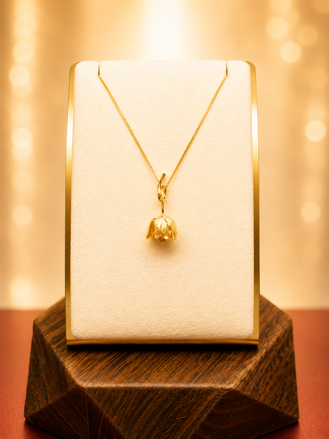 Gold plated Tulip Pendant– From the Botanical Garden Collection