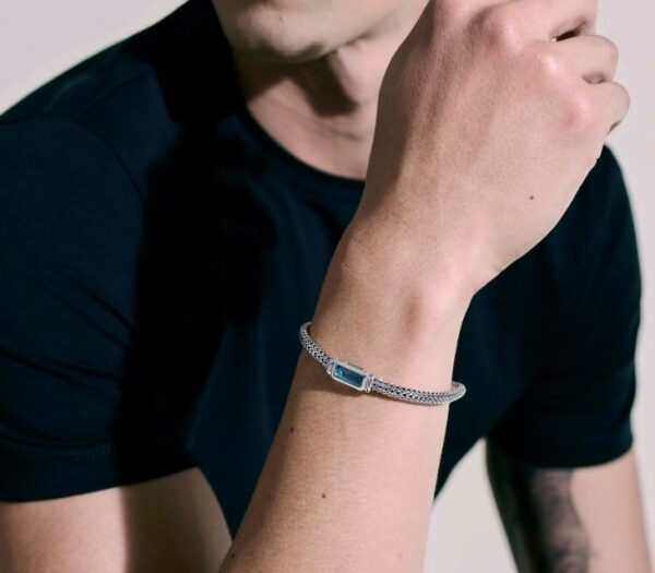 Icon Bracelet, Sterling Silver, Gemstone, 5MM (Medium) - Image 2