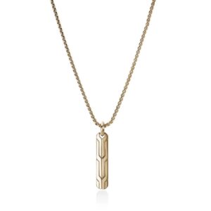 Icon 50 Tag Necklace, Gold