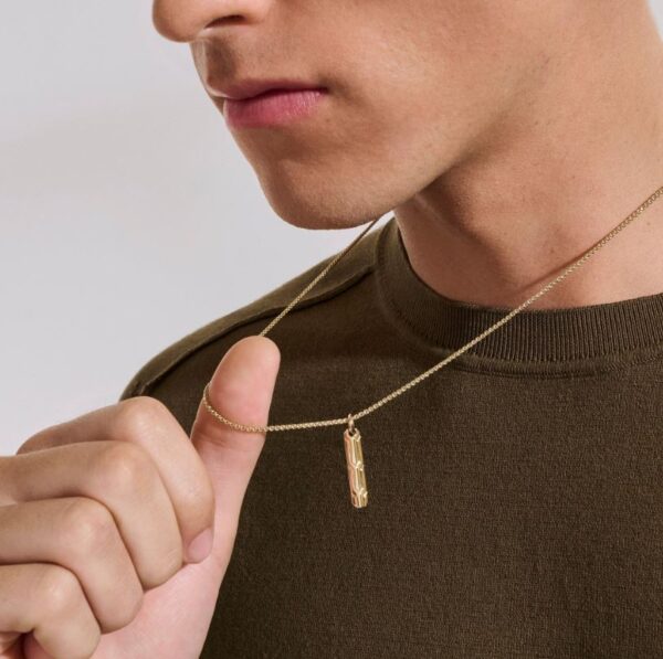 Icon 50 Tag Necklace, Gold - Image 2