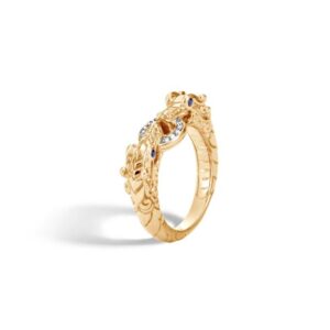 Naga Ring, Gold, Diamonds (Size 7)