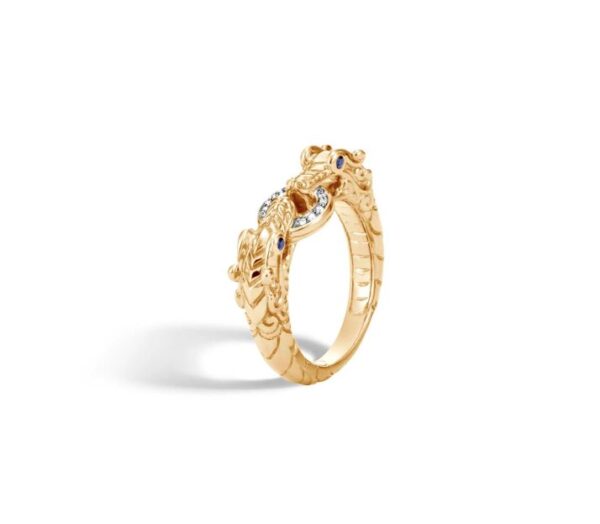 Naga Ring, Gold, Diamonds (Size 7)