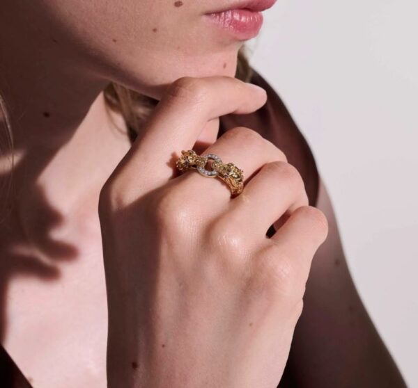 Naga Ring, Gold, Diamonds (Size 7) - Image 2
