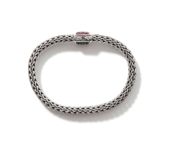 Classic Chain 6.5MM Reversible Icon Bracelet (Ruby) - Image 2