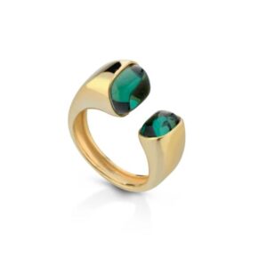 COLOR BURST SQUARE RING IN GREEN (Pre-order)