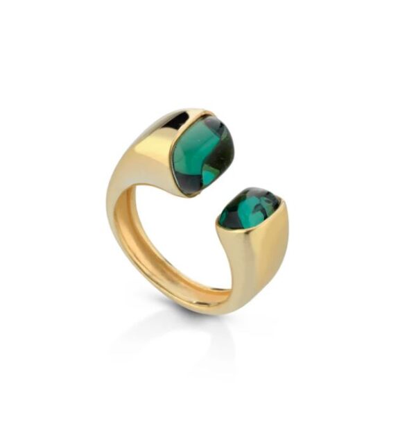 COLOR BURST SQUARE RING IN GREEN (Pre-order)