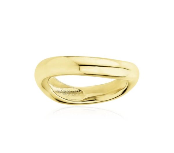 POLISHED CURVED BAND IN YELLOW
