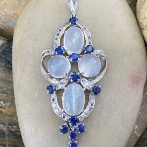 115-17468 MOONSTONE & SAPPHIRE PENDANT