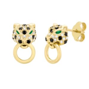 Classic Panthere Stud Earrings in Yellow