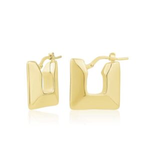 FLAT SQUARE HOOP IN YELLOW