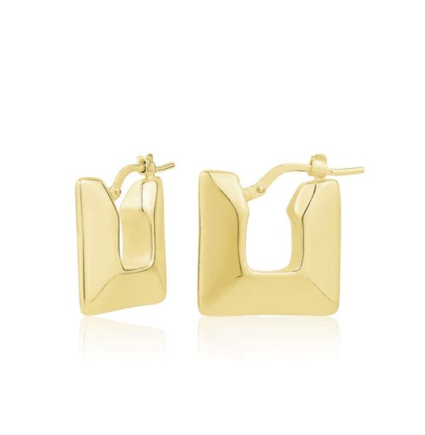FLAT SQUARE HOOP IN YELLOW