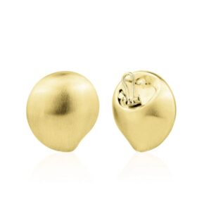BRUSHED PUFF TEAR STUDS IN YELLOW