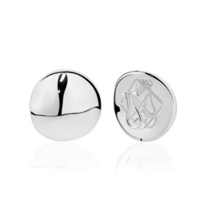 BOLD BUTTON STUD IN WHITE