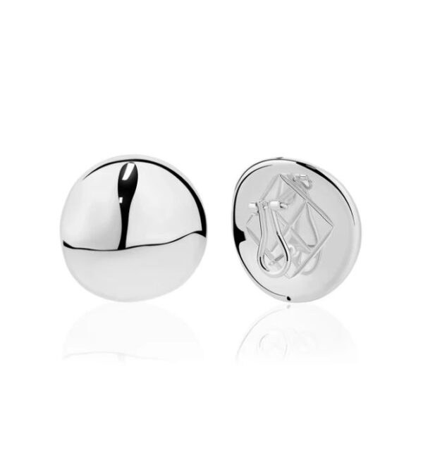 BOLD BUTTON STUD IN WHITE
