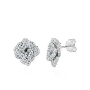 Pave Flower Power Studs