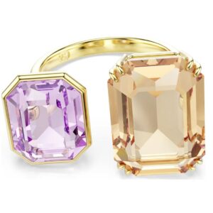 Millenia open ring Octagon cut, Multicoloured, Gold-tone plated (55)