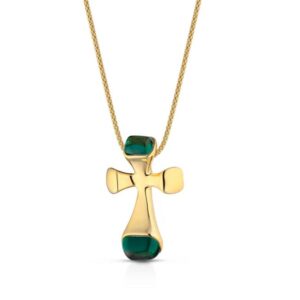 COLOR BURST CROSS PENDANT IN GREEN (Pre-order)