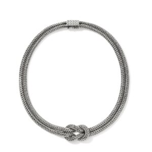 Love Knot Necklace, Sterling Silver, 10MM (16INCHES)