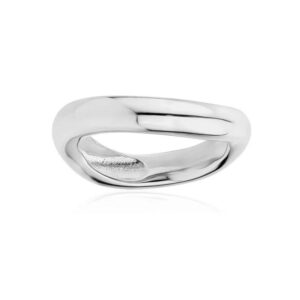 POLISHED CURVED BAND IN WHITE